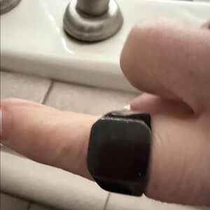 Last chance, Black Ring In Inox for men